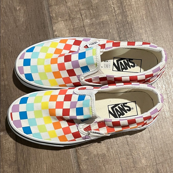 Vans Shoes - Vans Multicolor Checkerboard Slip-On Sneakers
